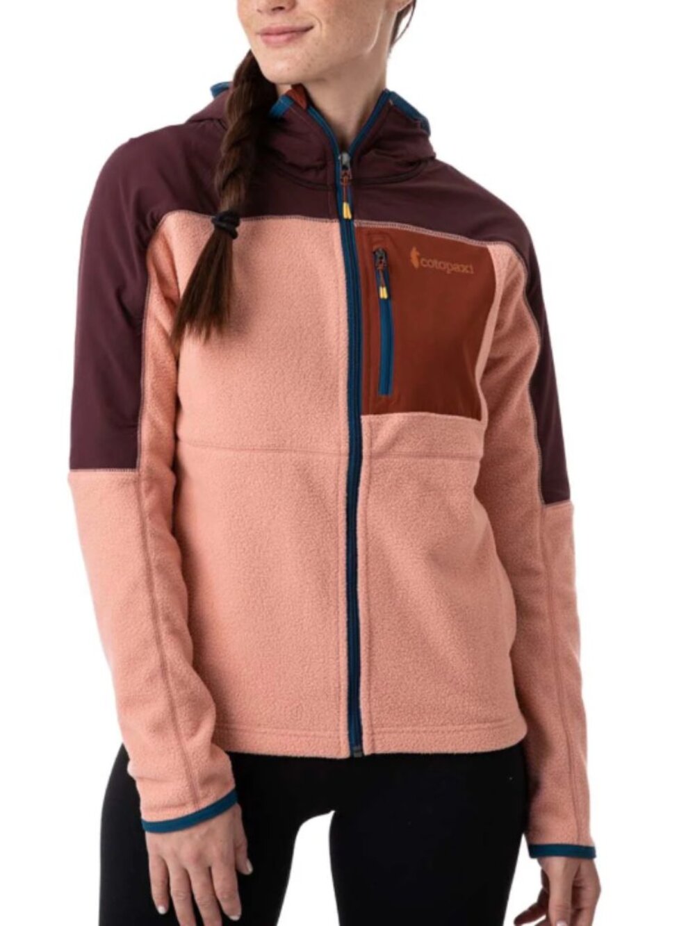 NWT Cotopaxi Abrazo Hooded Full-Zip Fleece Jacket – Black Iris/Clay – XS